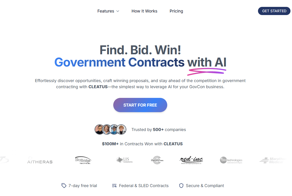 Cleatus – AI Government Contracting Tool